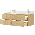 Francesca WM Wall Mounted Bathroom Vanity with Double Sink Single hole Faucet