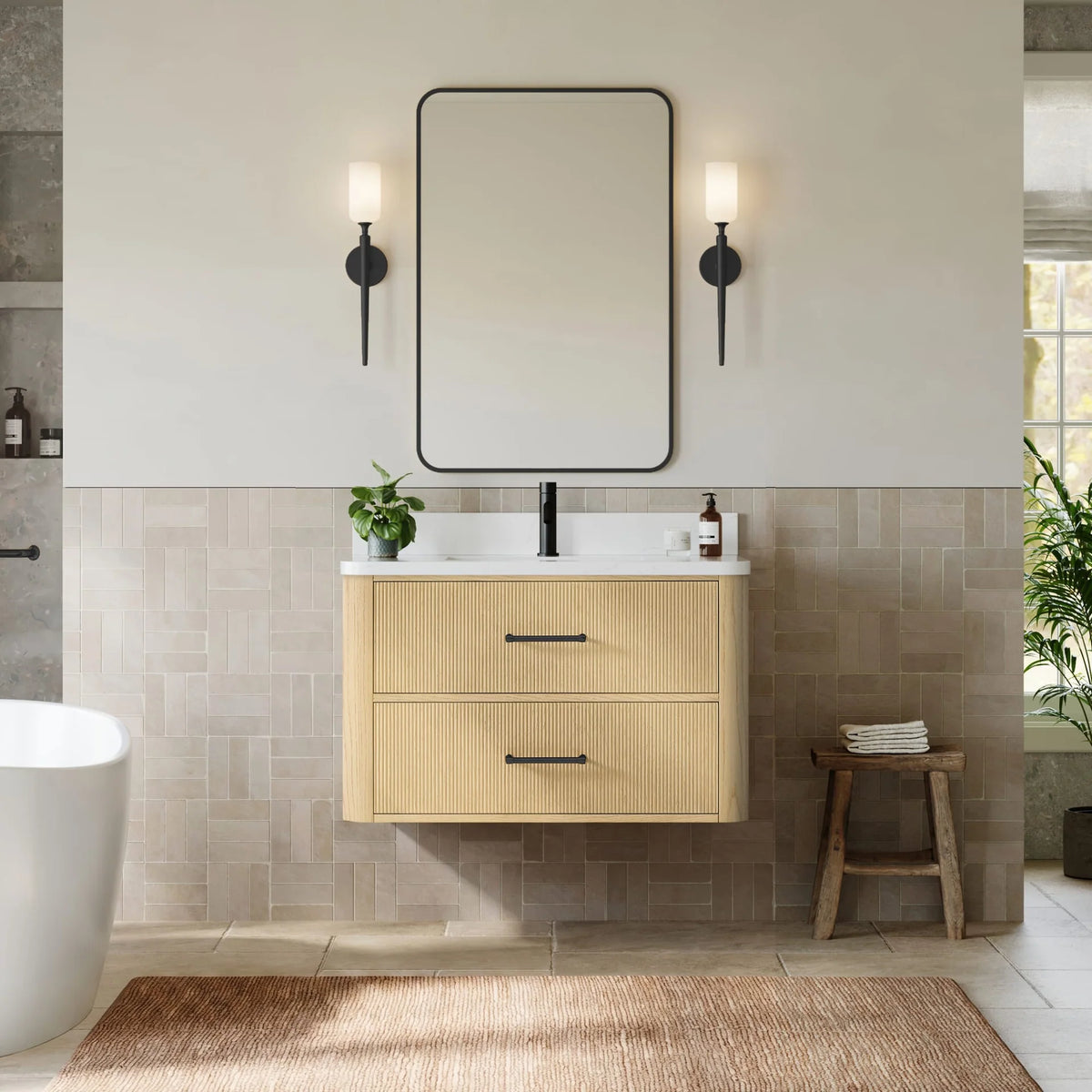 Francesca WM Wall Mounted Bathroom Vanity with Single hole Faucet