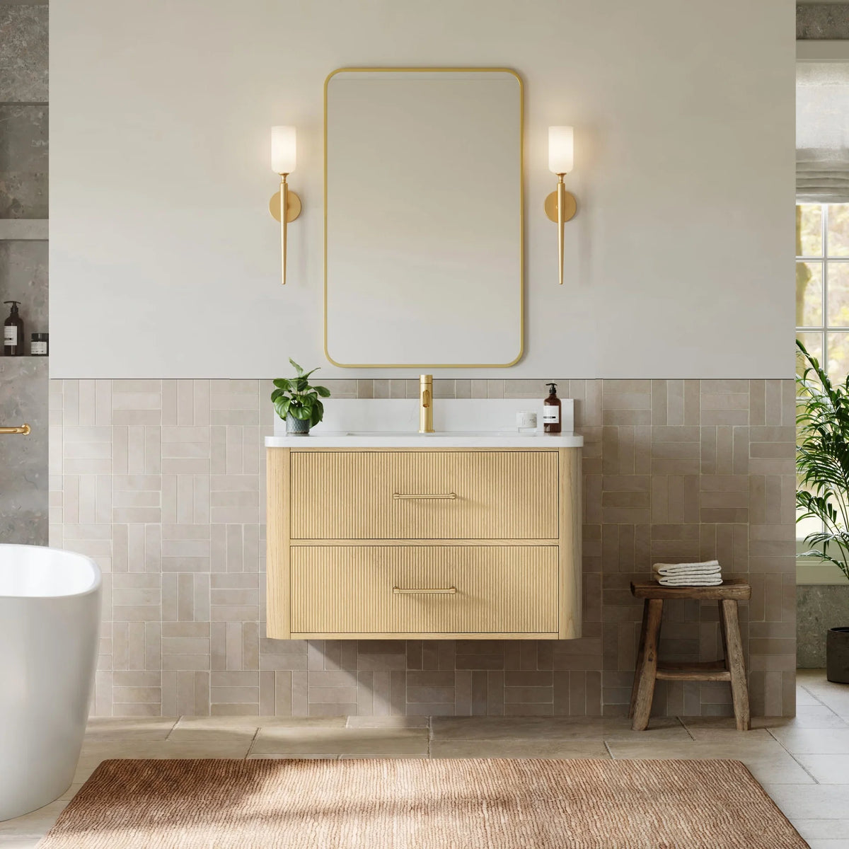 Francesca WM Wall Mounted Bathroom Vanity with Single hole Faucet