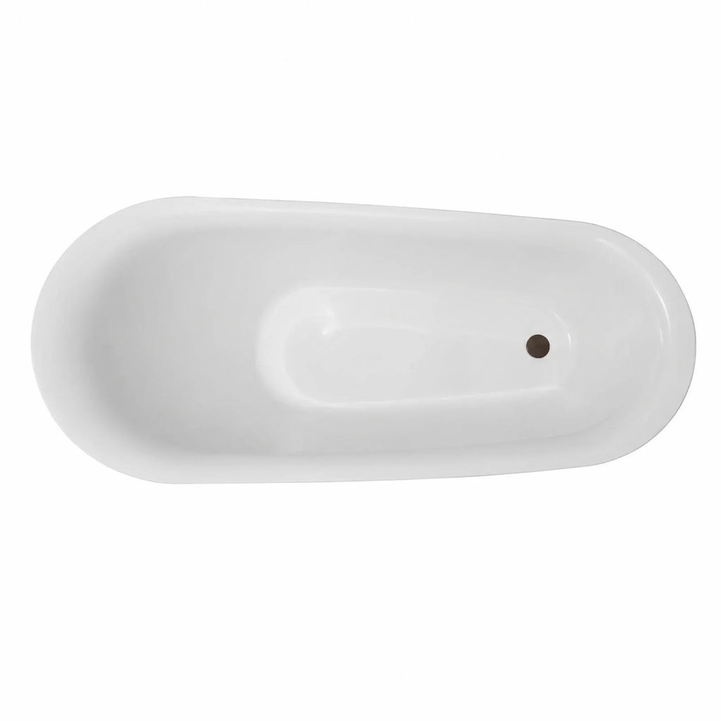 Canaan 67 Inch Acrylic Contemporary Double Ended Tub - No Faucet Drillings