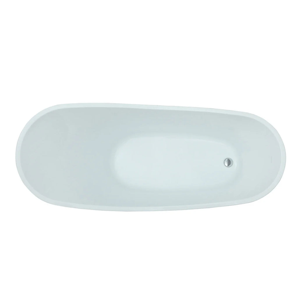 Conner 67 Inch Acrylic Contemporary Slipper Tub - No Faucet Drillings