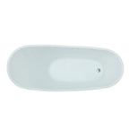 Conner 67 Inch Acrylic Contemporary Slipper Tub - No Faucet Drillings