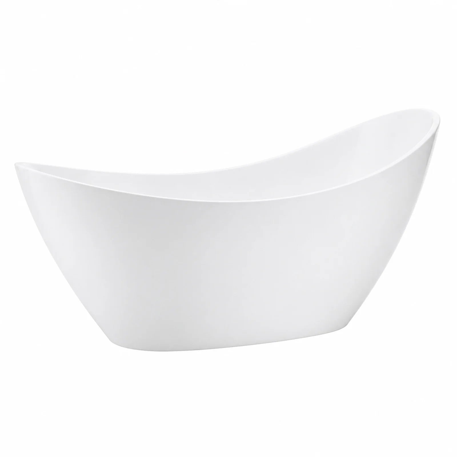 Nerida 73 Inch Acrylic Contemporary Double Slipper Tub - No Faucet Drilling