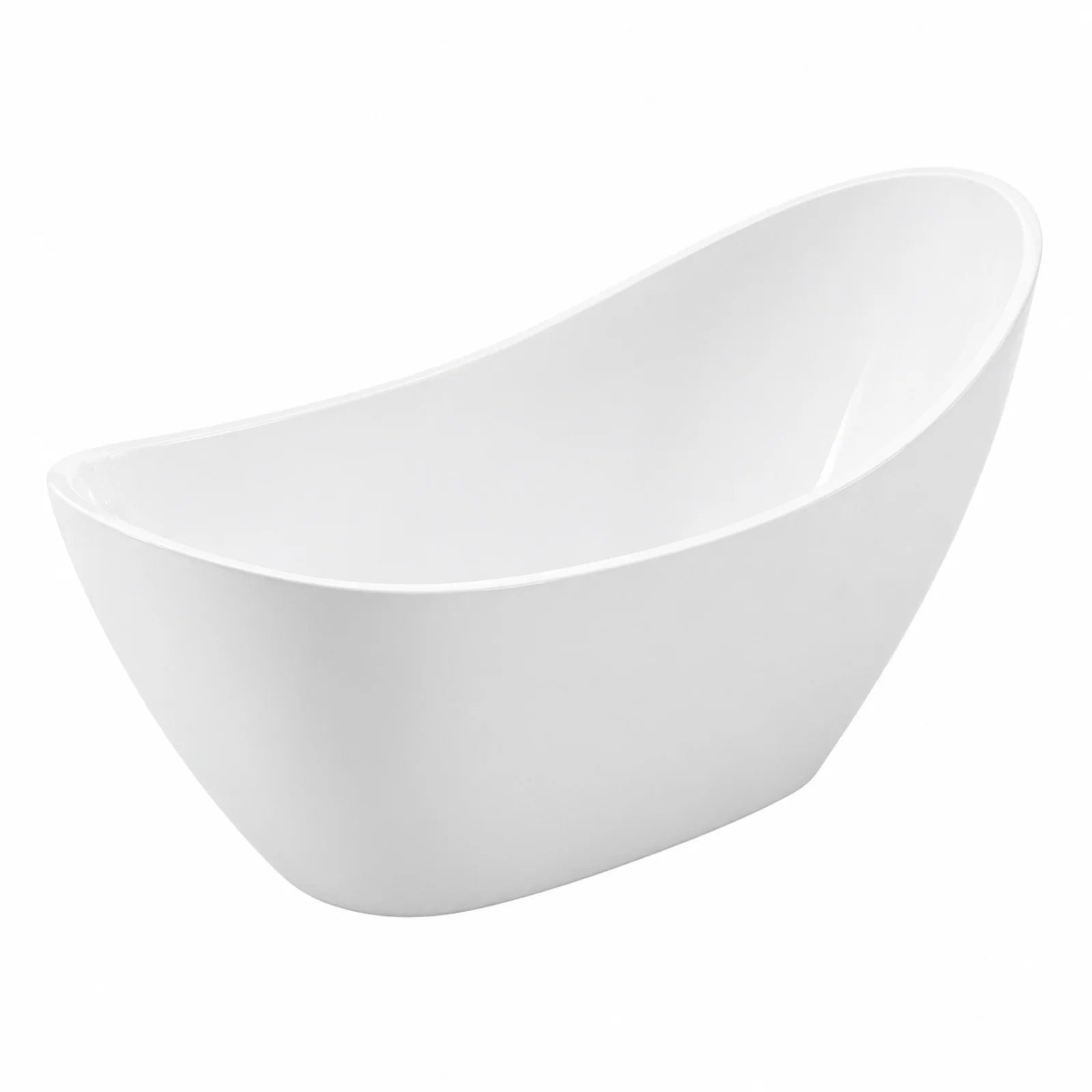 Nerida 73 Inch Acrylic Contemporary Double Slipper Tub - No Faucet Drilling