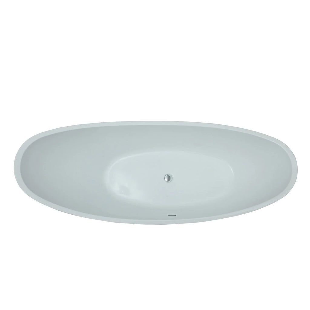 Nerida 73 Inch Acrylic Contemporary Double Slipper Tub - No Faucet Drilling