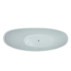 Nerida 73 Inch Acrylic Contemporary Double Slipper Tub - No Faucet Drilling
