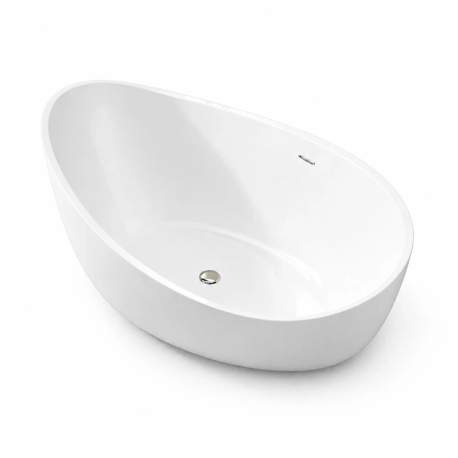 Zayden 71 Inch Acrylic Contemporary Freestanding Tub