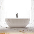 Damari 67-Inch Acrylic Fluted Freestanding Bathtub
