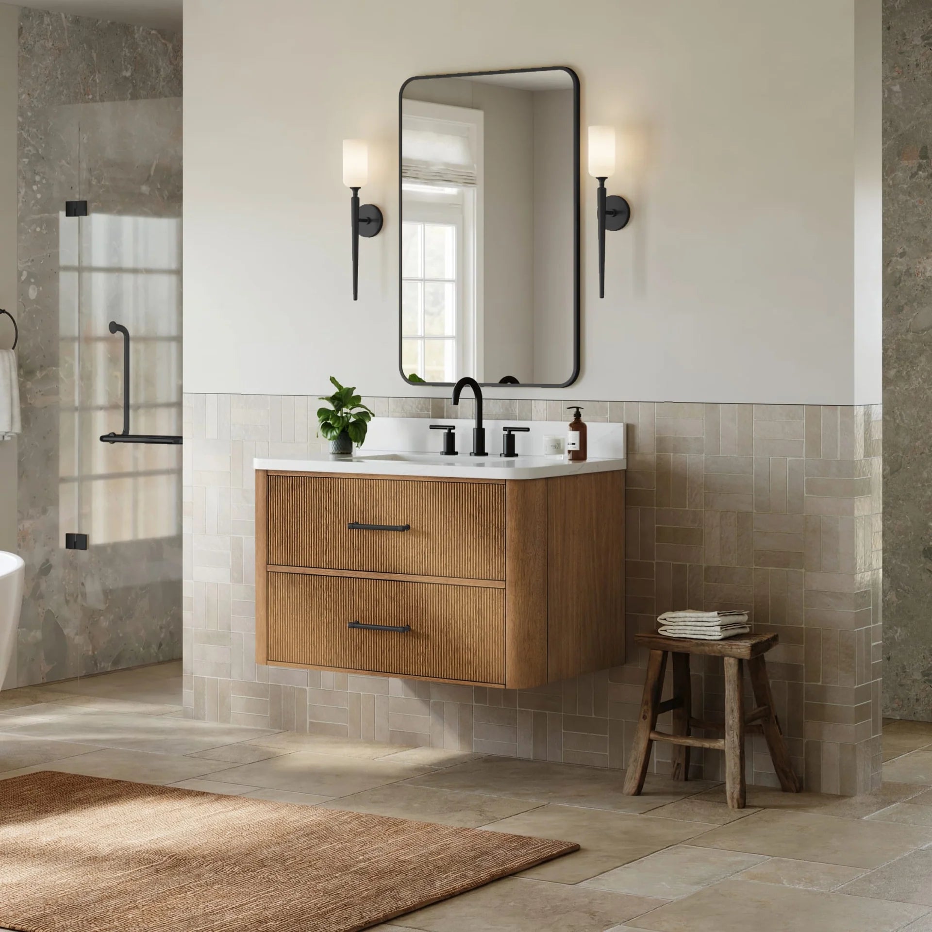 Francesca WM Wall Mounted Bathroom Vanity with Single hole Faucet