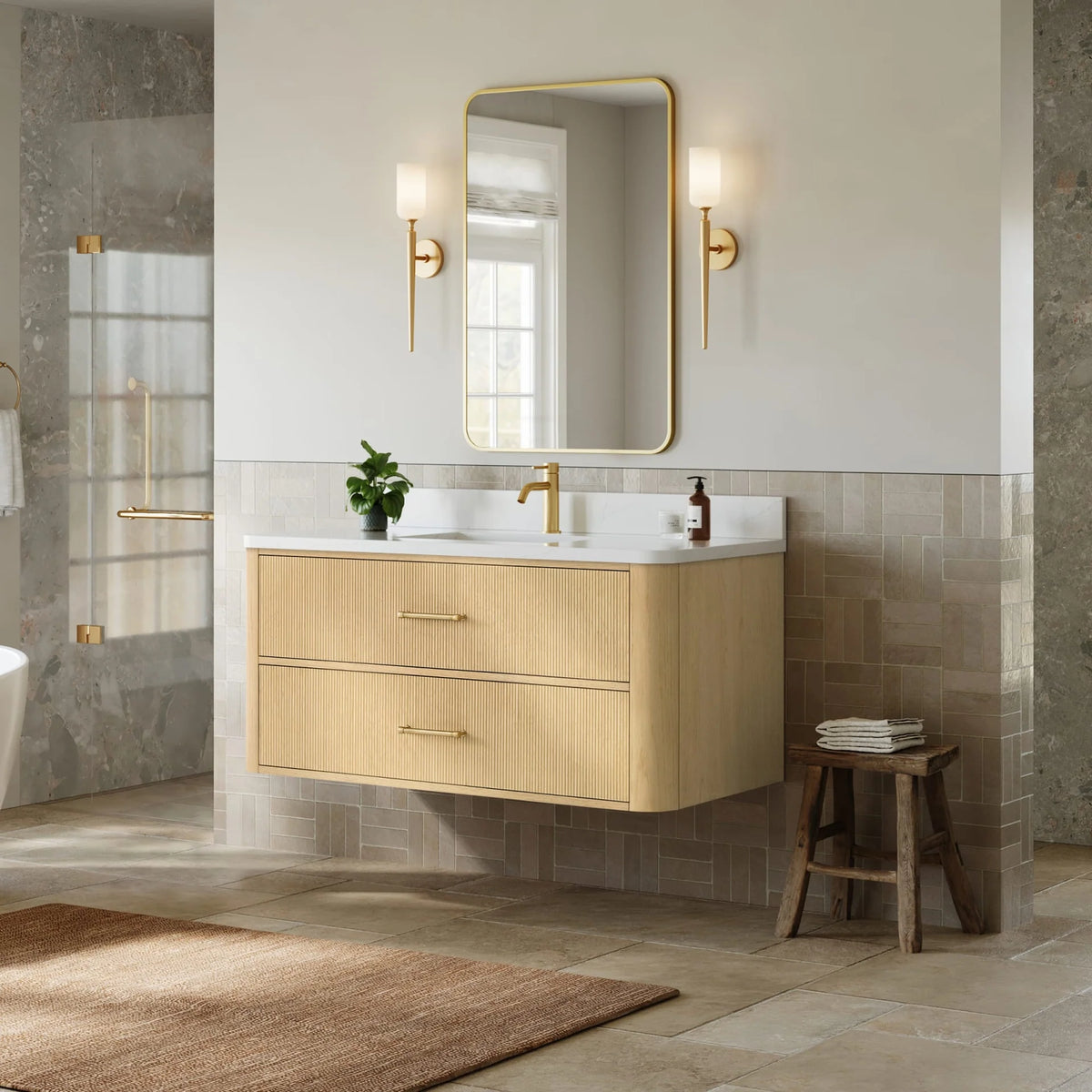 Francesca WM Wall Mounted Bathroom Vanity with Single hole Faucet