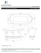 Santiago Copper Freestanding Double Slipper Bathtub