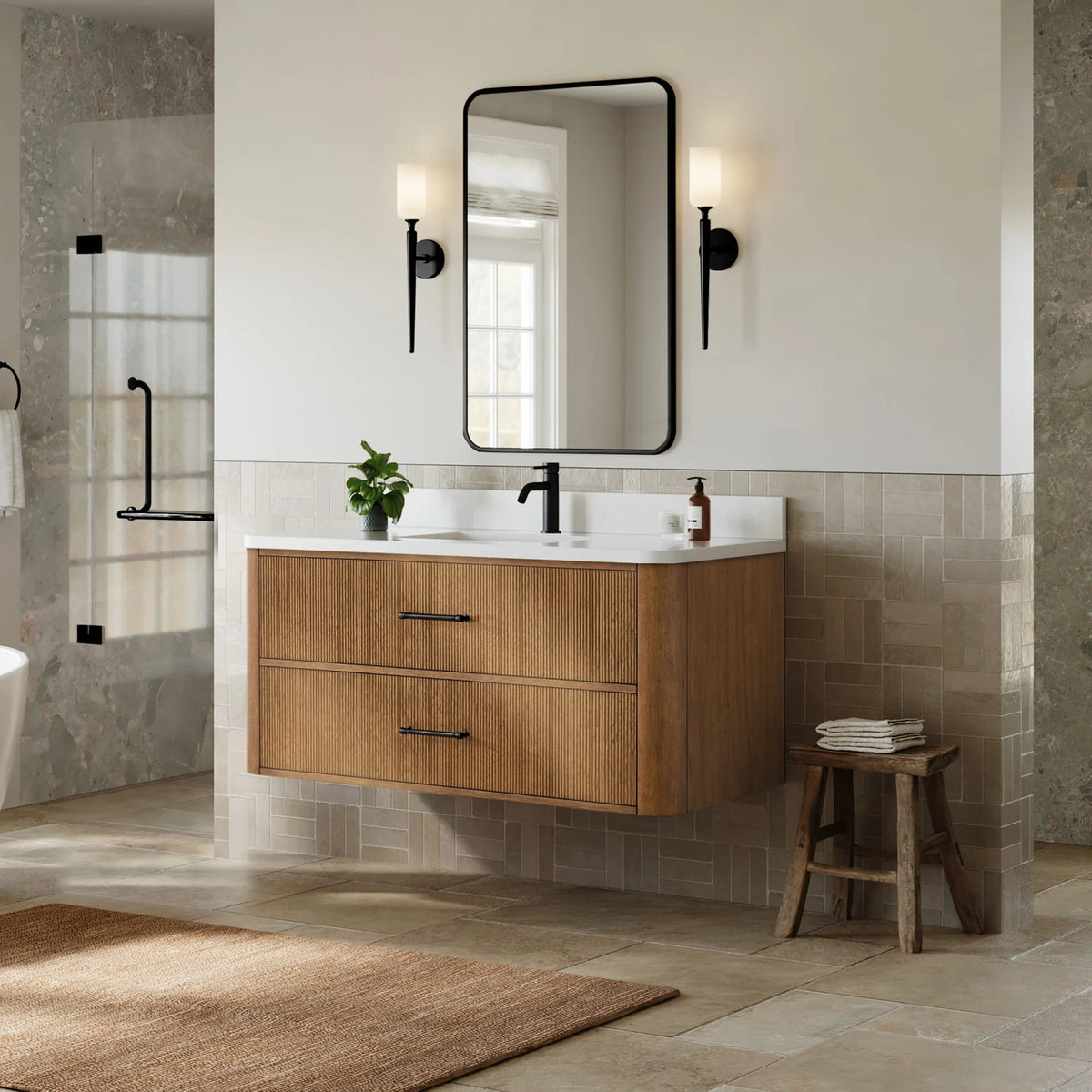 Francesca WM Wall Mounted Bathroom Vanity with Single hole Faucet