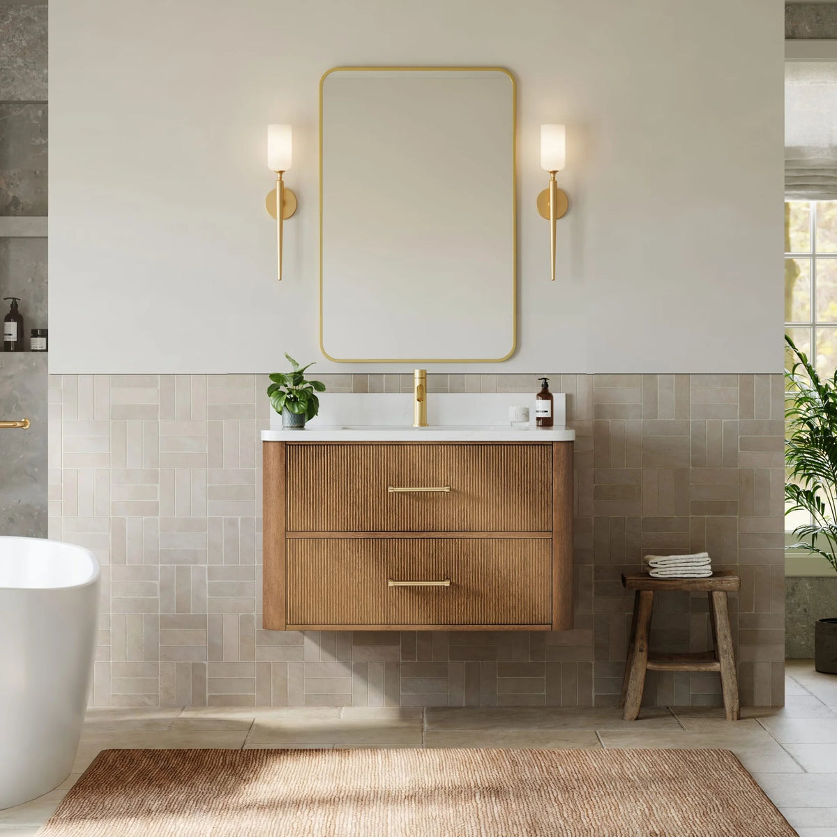 Francesca WM Wall Mounted Bathroom Vanity with Single hole Faucet