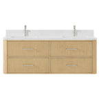 Francesca WM Wall Mounted Bathroom Vanity with Double Sink Single hole Faucet