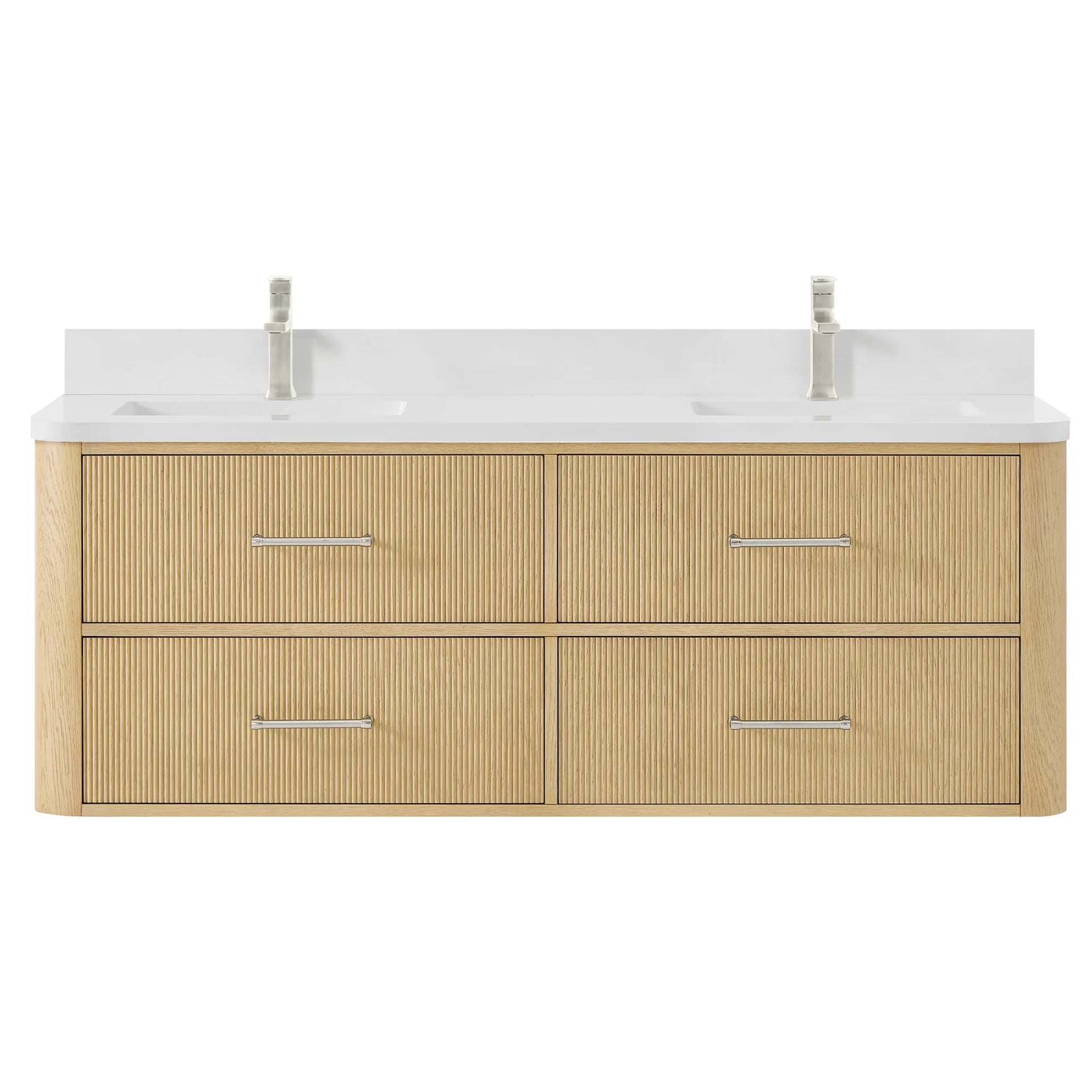 Francesca WM Wall Mounted Bathroom Vanity with Double Sink Single hole Faucet