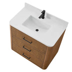Francesca Bathroom Vanity with Countertop Single Sink Single hole Faucet Setup