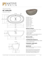 Avalon NativeStone Freestanding Soaking Tub