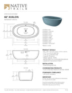Avalon NativeStone Freestanding Soaking Tub