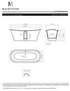 Ivera 67-Inch Cast Iron Double Ended Tub with Mirror Skirt | DXV