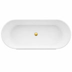 Elowen 67-Inch Acrylic Partial Fluted Soaking Bathtub