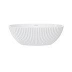 Damari 67-Inch Acrylic Fluted Freestanding Bathtub