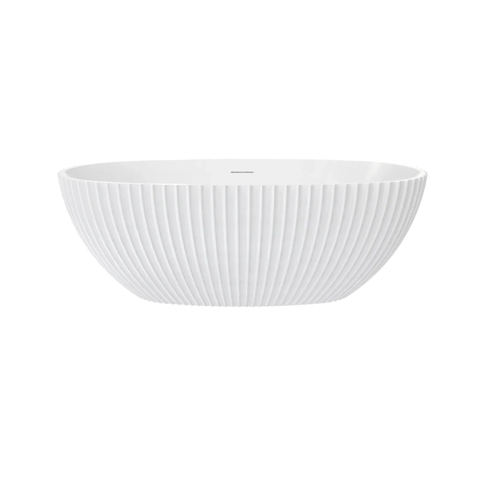 Damari 67-Inch Acrylic Fluted Freestanding Bathtub