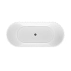 Blaise 67-Inch Solid Surface Fluted Freestanding Bathtub