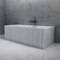 Jaylin Vertical 67 Inch Solid Surface Fluted Freestanding Tub