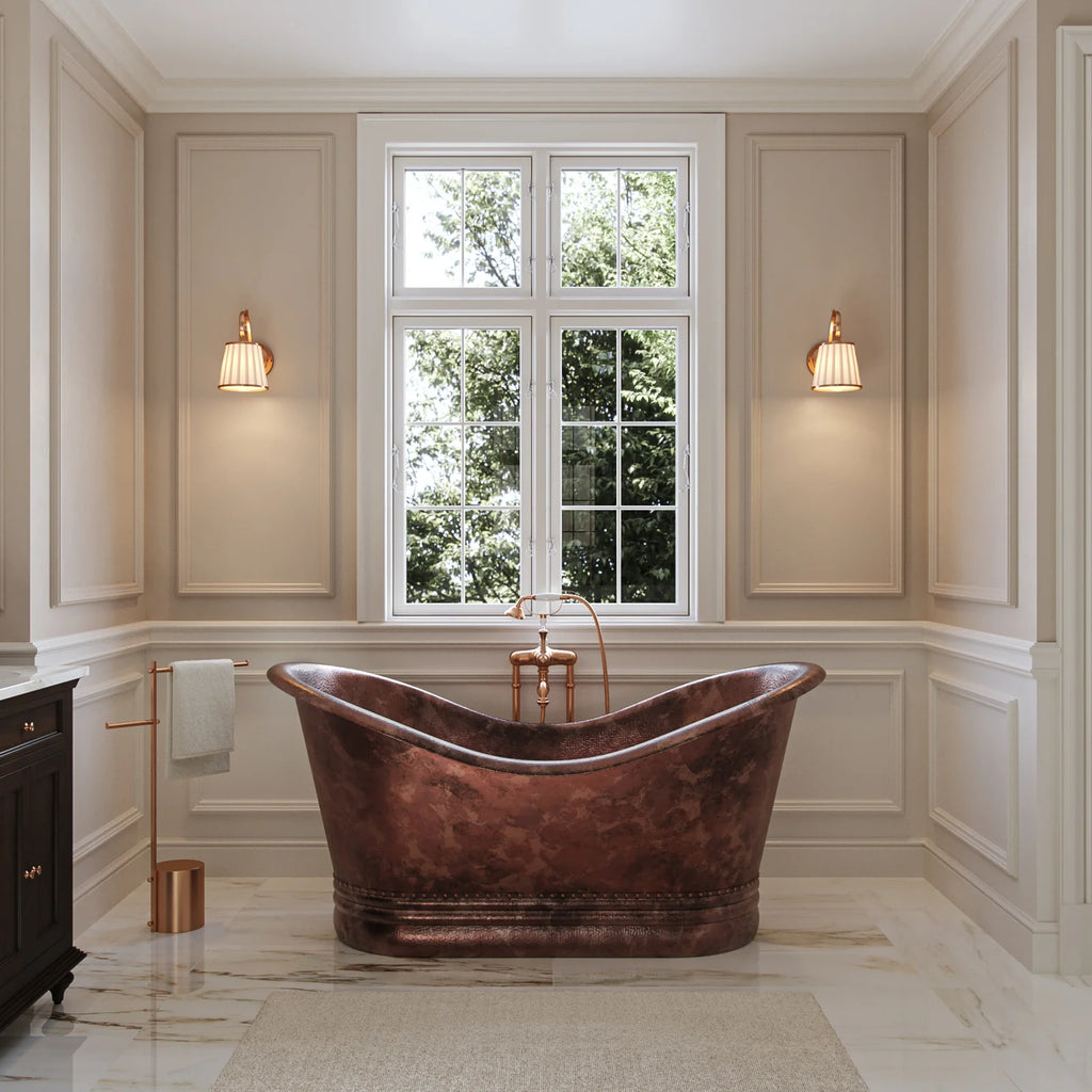 Eyre Copper Double Slipper Bathtub