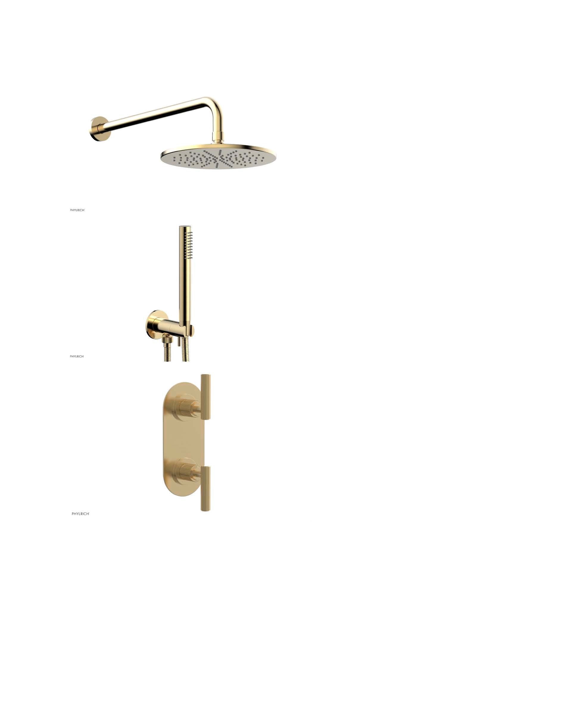 DUSTRIE - Thermostatic Valve with Volume Control or Diverter - Grooved SET Rough included