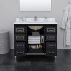 Marlena Bathroom Vanity with Countertop Single Sink Single hole Faucet Setup