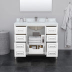Marlena Bathroom Vanity with Countertop Single Sink Single hole Faucet Setup