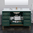 Marlena Bathroom Vanity with Countertop Single Sink Single hole Faucet Setup