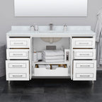 Marlena Bathroom Vanity with Countertop Single Sink Single hole Faucet Setup