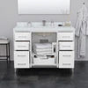 Amici Single Bath Vanity in White with White Quartz Top