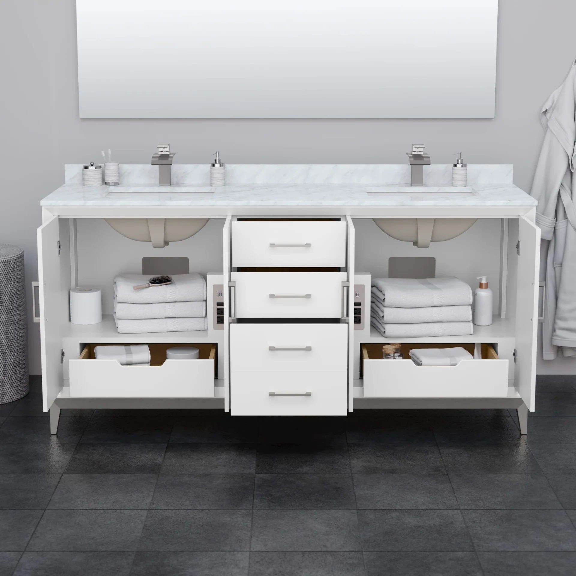 Amici Bathroom Vanity Cabinet 72 inch Double Sink