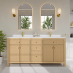 Pendry Bathroom Vanity with Countertop Double Sink Single hole Faucet Setup