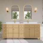 Pendry Bathroom Vanity with Countertop Double Sink Single hole Faucet Setup