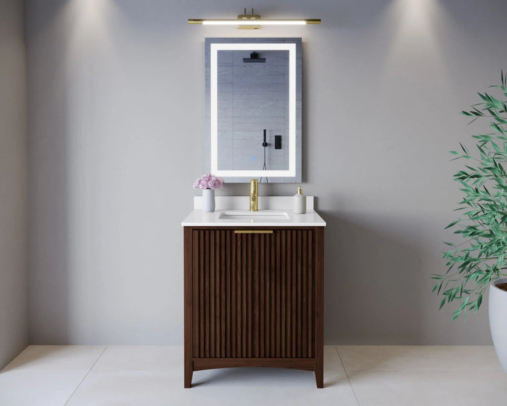 Palmilla Bathroom Vanity with Countertop Single Sink Single hole Faucet Setup
