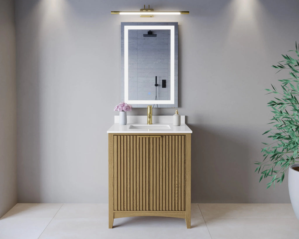 Palmilla Bathroom Vanity with Countertop Single Sink Single hole Faucet Setup