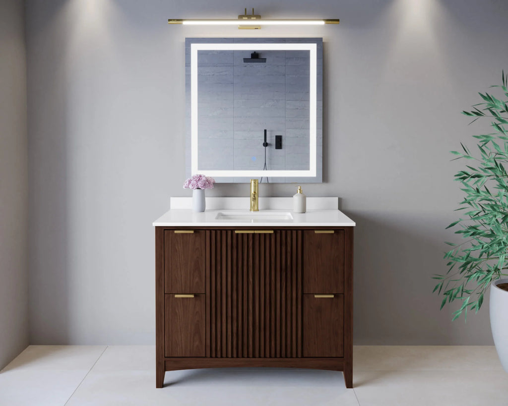 Palmilla Bathroom Vanity with Countertop Single Sink Single hole Faucet Setup