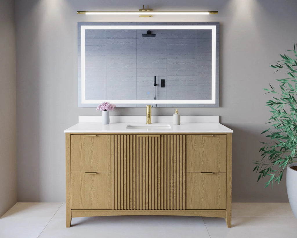 Palmilla Bathroom Vanity with Countertop Single Sink Single hole Faucet Setup