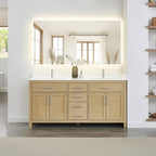 Beckett Bathroom Vanity with Countertop Double Sink Single hole Faucet Setup