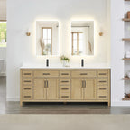 Beckett Bathroom Vanity with Countertop Double Sink Single hole Faucet Setup