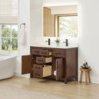 Beckett Bathroom Vanity with Countertop Double Sink Single hole Faucet Setup
