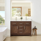 Beckett Bathroom Vanity with Countertop Double Sink Single hole Faucet Setup