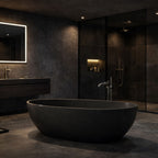 Soren 67-Inch Carbon Fiber Freestanding Soaking Bathtub