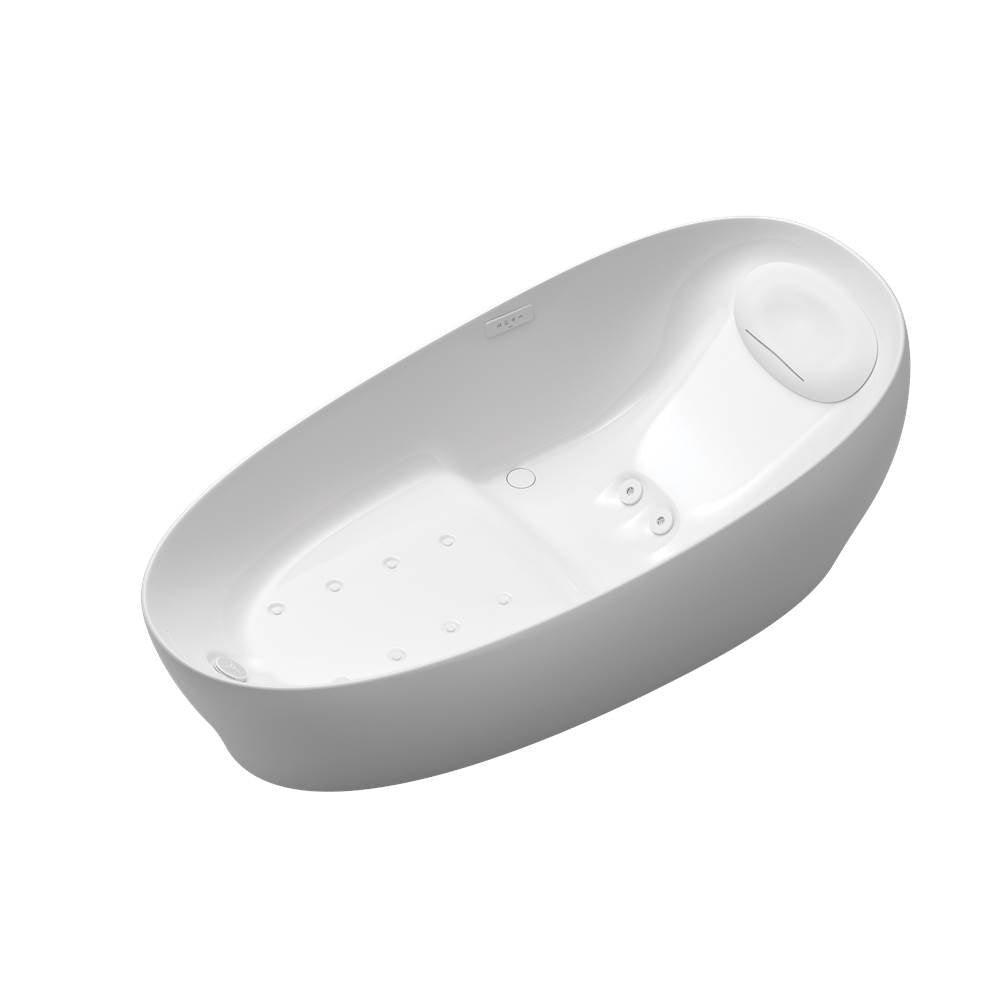 TOTO Flotation Bathtub with ZERO DIMENSION® and Hydrohands, Gloss White