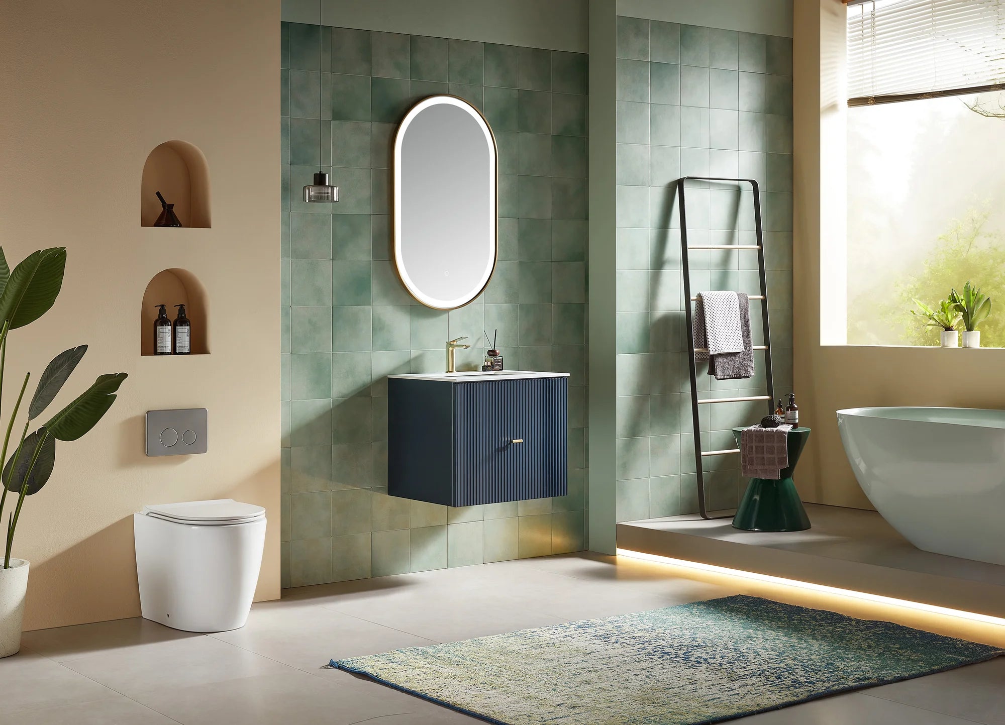 BARCELONA SINGLE WALL MOUNT MODERN BATHROOM VANITY