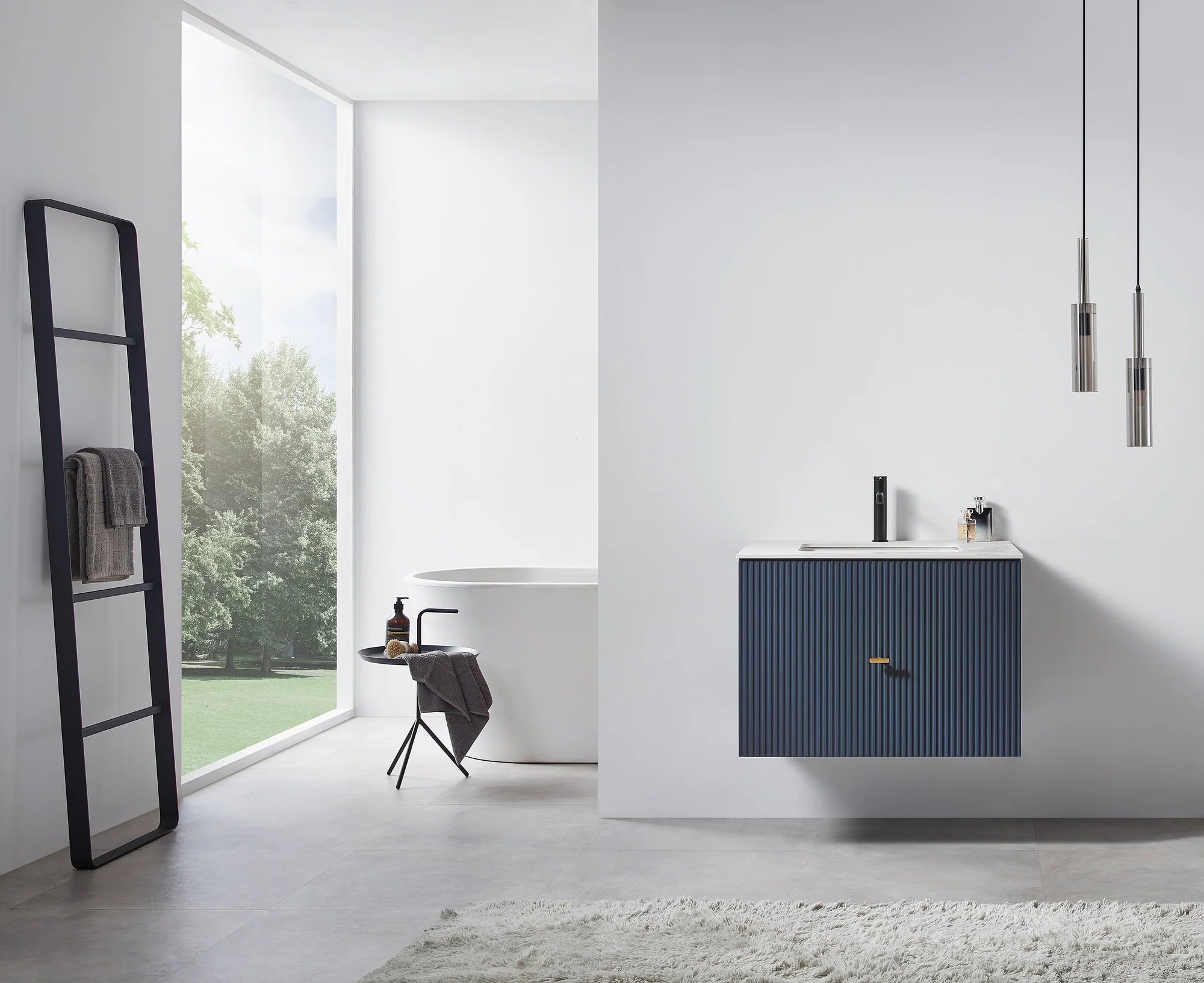 BARCELONA SINGLE WALL MOUNT MODERN BATHROOM VANITY
